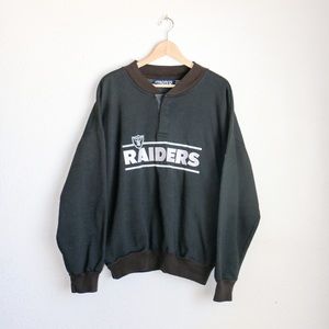 Vintage Oakland Raiders button sweater